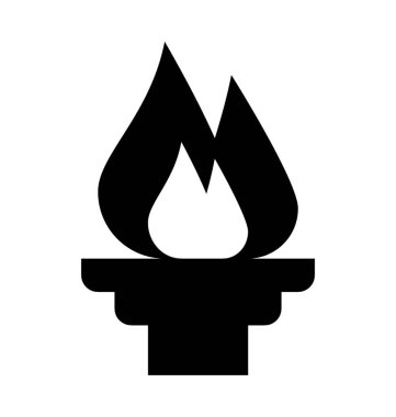 Olimpiyat meşalesinin düz vektör simgesi 