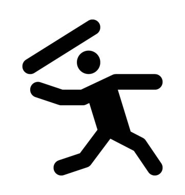 Cirit atıcısı düz vektör simgesi 