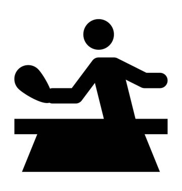 Masa Tenisi düz vektör simgesi 