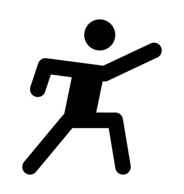 Runner düz vektör simgesi 