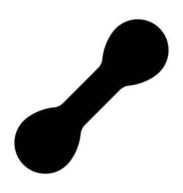 dambıl düz vektör simgesi 