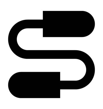 Atlama ipi düz vektör simgesi 