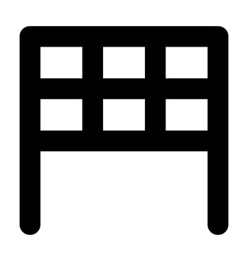 Voleybol Net düz vektör simgesi 