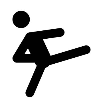 Karate düz vektör simgesi 