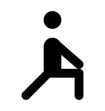 Egzersiz düz vektör simgesi 