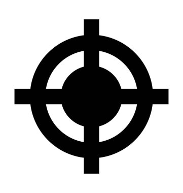 Odak düz vektör simgesi 