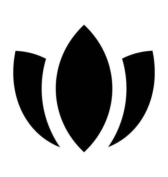Lotus Flache Vektor Symbol — Stockvektor