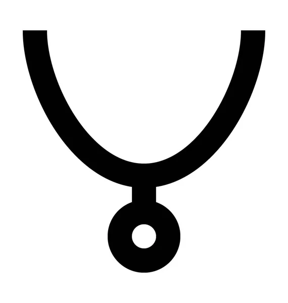 Necklace Flat Vector Icon — Stock Vector