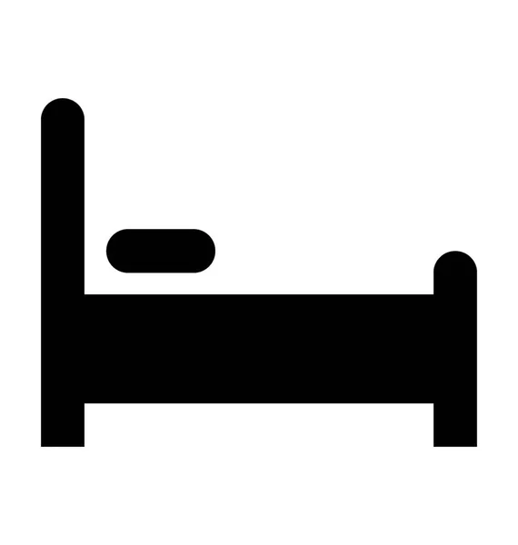 Bett Flacher Vektor Symbol — Stockvektor