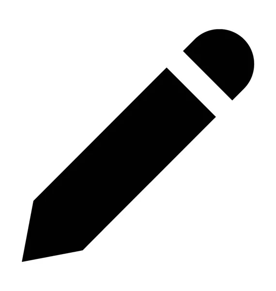 Ceruza Lapos Vektor Ikon — Stock Vector