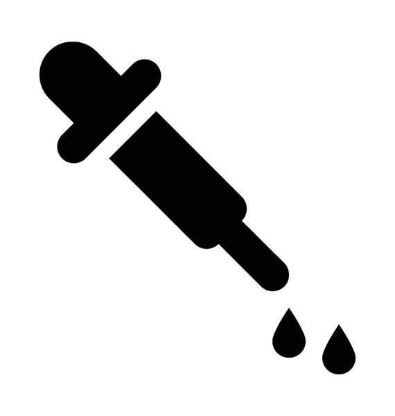 Пипетка плоская векторная икона
