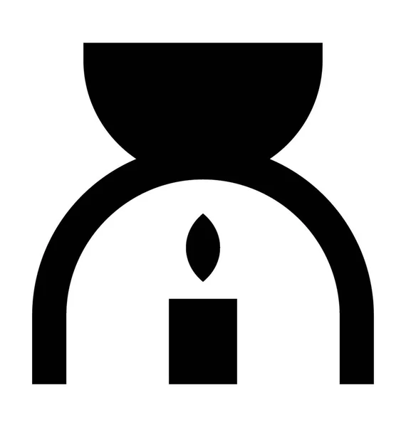 Aroma Lámpa Lapos Vector Icon — Stock Vector