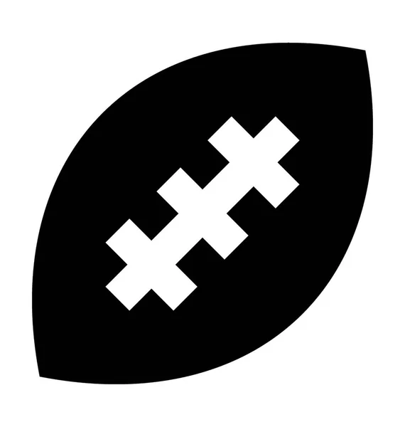 Icono Vector Plano Rugby — Vector de stock