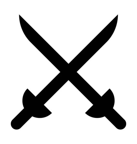 Swords Flat Vector Icon — Stock Vector