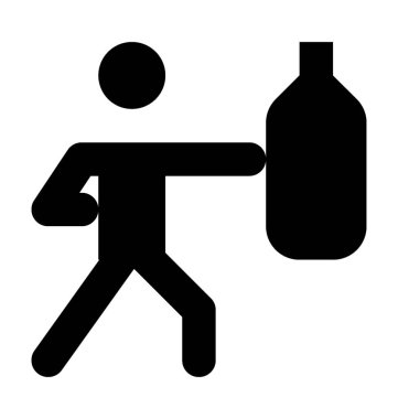 Boxer düz vektör simgesi 