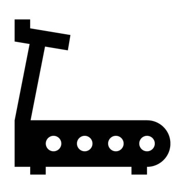 Koşu bandı düz vektör simgesi 