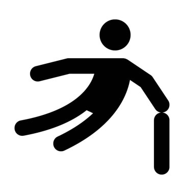 Topa vuran oyuncu düz vektör simgesi 