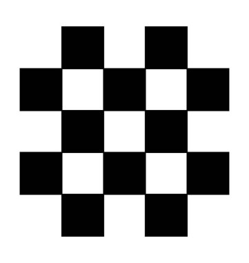 Satranç tahtası düz vektör simgesi 