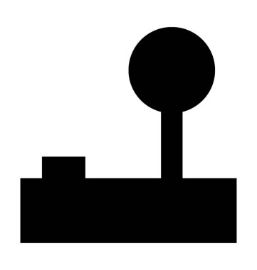 joystick düz vektör simgesi 