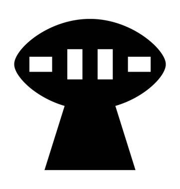 Rugby düz vektör simgesi 