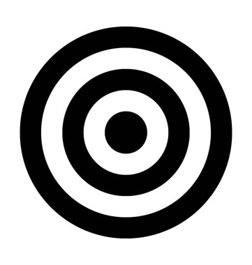 Odak düz vektör simgesi 