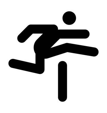 Atlet düz vektör simgesi 
