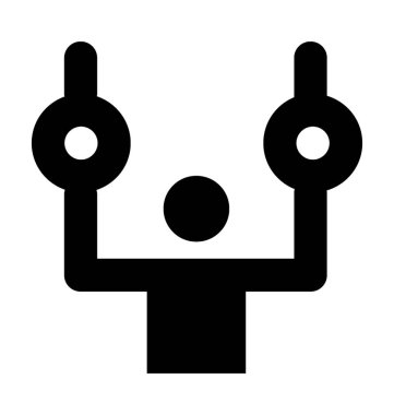 Jimnastikçi düz vektör simgesi 