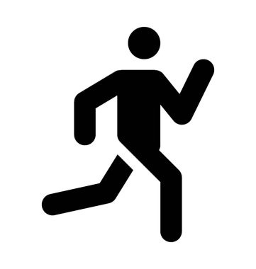 Runner düz vektör simgesi 