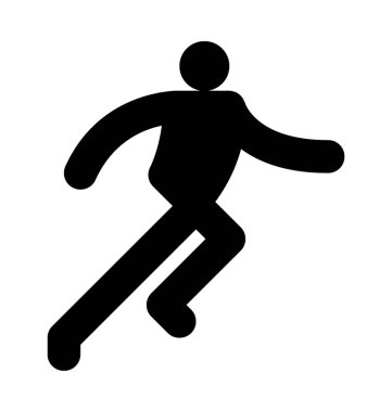 Runner düz vektör simgesi 