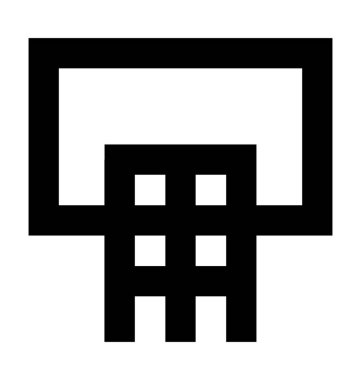 Sedyeyi düz vektör simgesi 