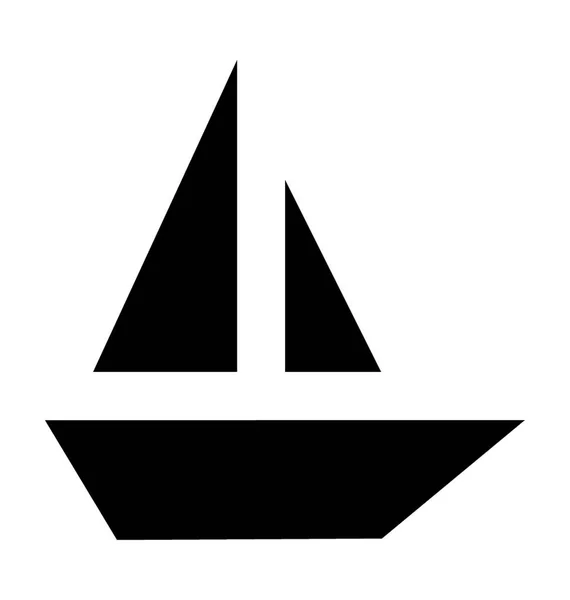 Velero Icono Vector Plano — Vector de stock