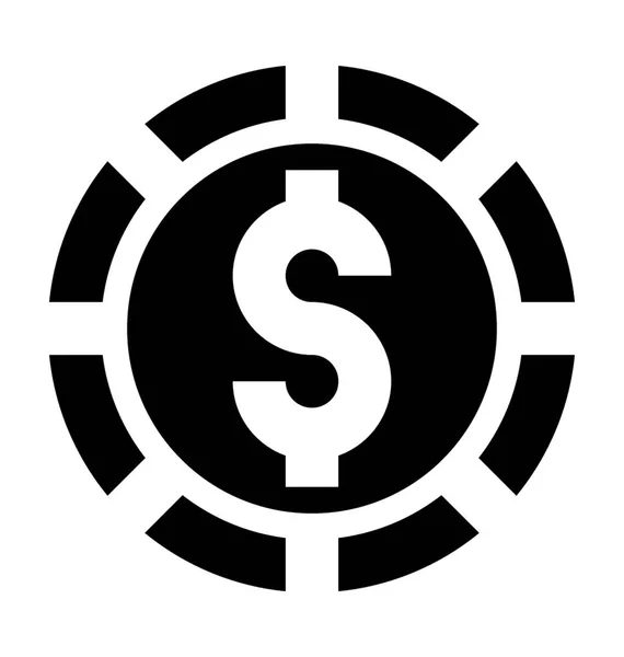 Puce Casino Icône Vectorielle Plate — Image vectorielle
