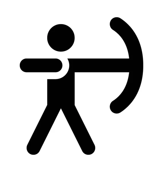 Bogenschütze Flache Vektorsymbole — Stockvektor