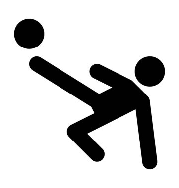 Futbol oyuncu düz vektör simgesi 