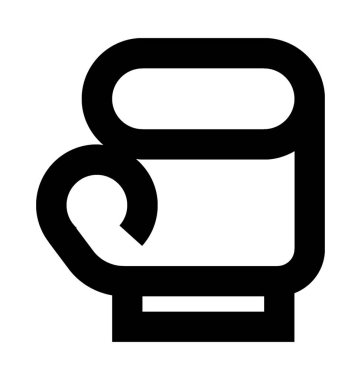 Boks eldiveni düz vektör simgesi 