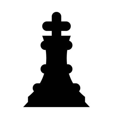 Satranç King düz vektör simgesi