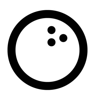 Bowling topu düz vektör simgesi