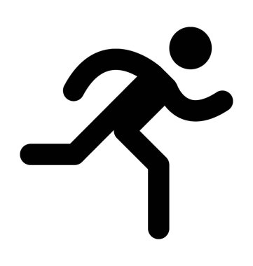 Runner düz vektör simgesi