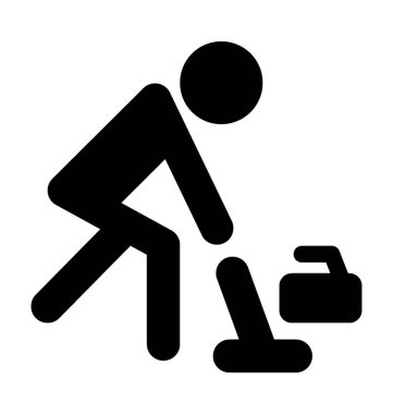 Golfçü düz vektör simgesi