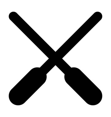 Kürekleri düz vektör simgesi