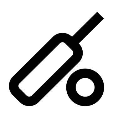 Kriket düz vektör simgesi