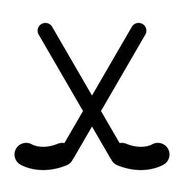 Buz hokeyi düz vektör simgesi