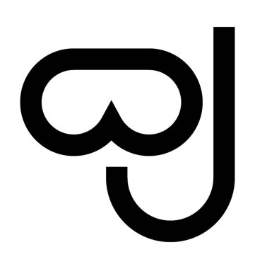 Şnorkel maskesi düz vektör simgesi