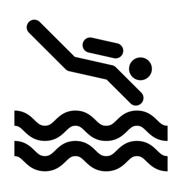 Snorkeler düz vektör simgesi
