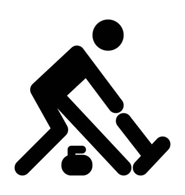 Hokey oyuncu düz vektör simgesi