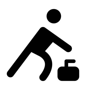 Kıvrık piktogram düz vektör simgesi