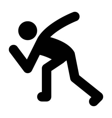 Adam egzersiz düz vektör simgesi