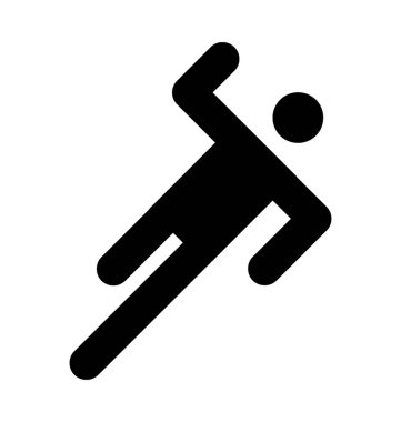 Runner düz vektör simgesi