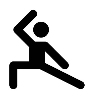 Kickboks düz vektör simgesi