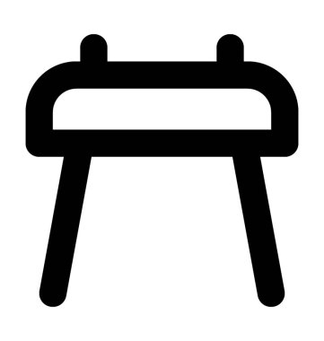 Topuz atlama düz vektör simgesi